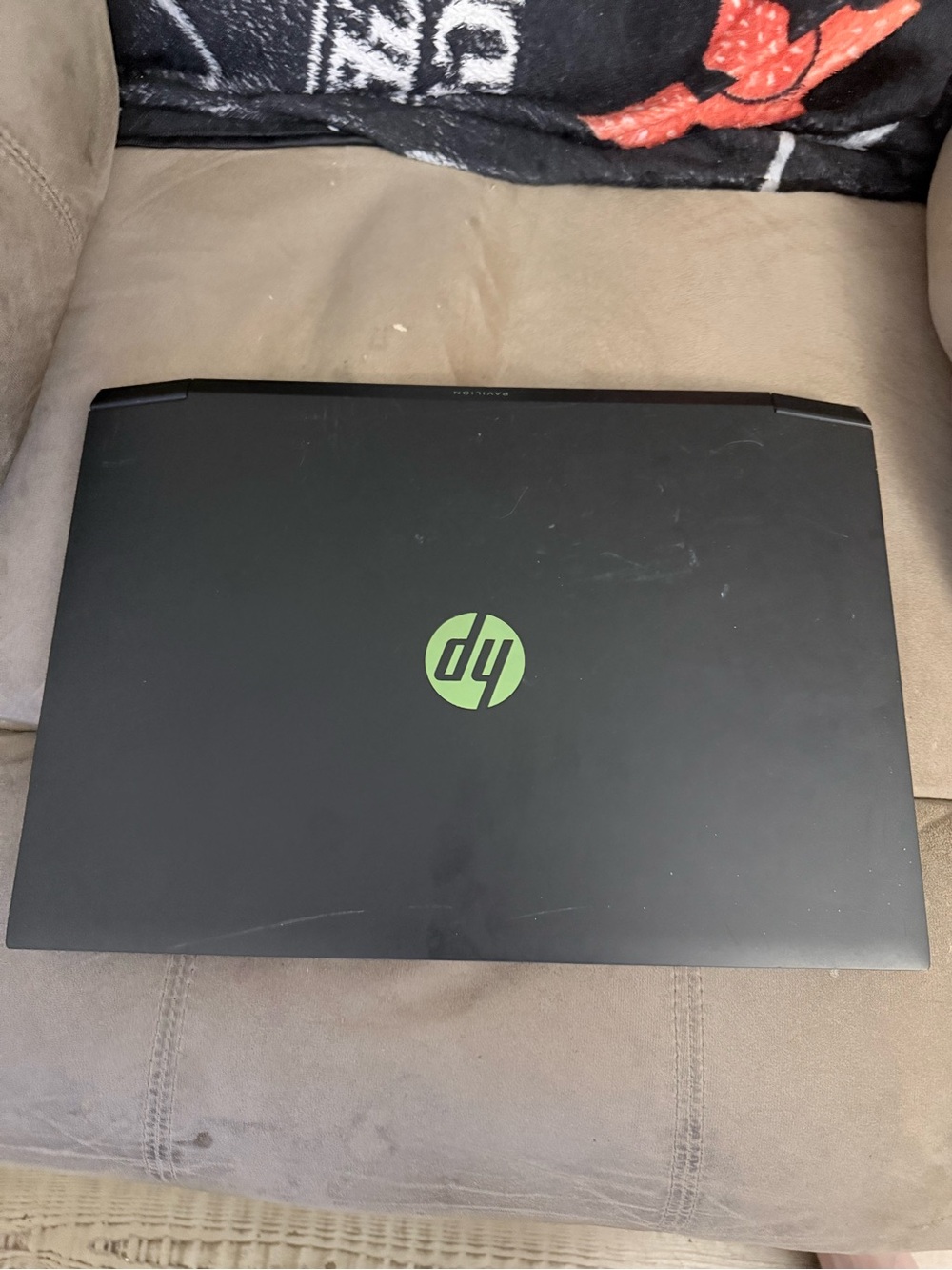 Intel-branded Black Laptop with Green Logo Accent